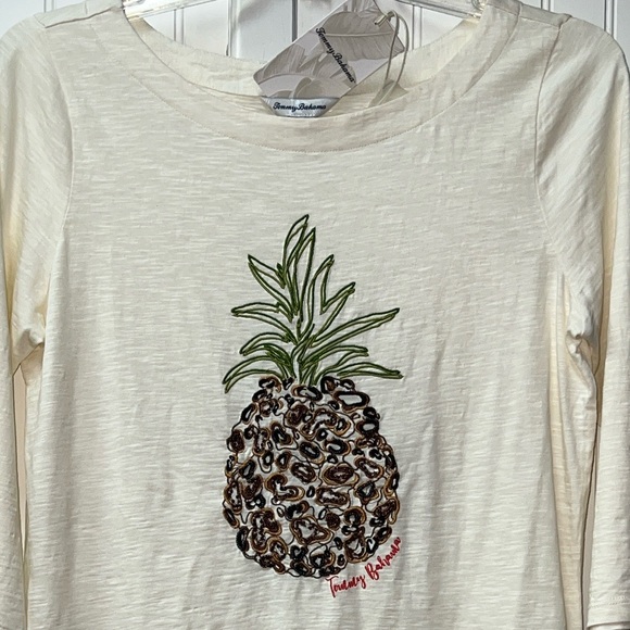Tommy Bahama Organic Cotton Leopard Pineapple Shirt M NWT - Picture 2 of 8
